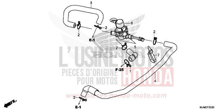 VALVE COMMANDE INJECTION D'AIR de VFR800X "Crossrunner" MAT GUNPOWDER BLACK METALLIC (NH436) 2015